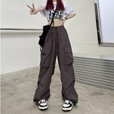 Y2K Women Streetwear Cargo Korean Harajuku Baggy Parachute Pants for Men Sweatpants Wide Leg Joggers Trousers Clothes