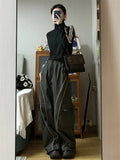 Vintage Cargo Track Pants Women Casual Oversized Y2k Sweatpants Trousers Harajuku Baggy Wide Parachute Jogger Streetwear