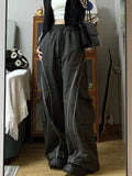 Vintage Cargo Track Pants Women Casual Oversized Y2k Sweatpants Trousers Harajuku Baggy Wide Parachute Jogger Streetwear
