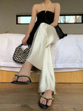 Satin Wide Leg Pants Women's Summer Elegant Trousers Casual Baggy Korean Fashion Female Office Wear Black Pants