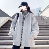 Women Hoodies Coat Zip Up Harajuku Hoodie Long Sleeve Spring Autumn Loose Casual Oversized Sweatshirts Jacket with Pocket