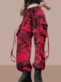 Y2k Vintage Camouflage Cargo Pants Women Hipppie Kpop Oversize Baggy Sweatpants Harajuku Streetwear Wide Leg Trousers