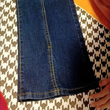 High Waist Multiple Metal Buttons Split Flare Women Pant  Fashion Slim Chic Denim Trousers New Korean Loose Women Clothing