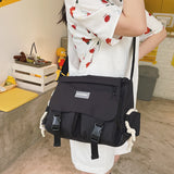 Darianrojas Korean Fashion Casual Big Bag Student School Bags for Teenage Girls Messenger Bag Shoulder Bag Crossbody Bags Women
