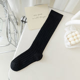 Darianrojas Summer Thin Nylon Long Socks StockingsStyle Knee High Socks Girl Kawaii Cute Solid Black White Socks Stockings