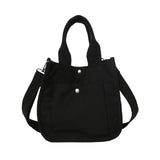 Darianrojas Fashion Handbag Female Canvas Casual Tote Student Shoulder Bag Solid Color Messenger Bags for Women Magnetic Buckle Crossbody