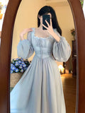 Darianrojas Summer French Elegant Lace Midi Dress Woman Long Slevee Korean Fashion Dress Casual Party Pure Color Vintage Dress Female