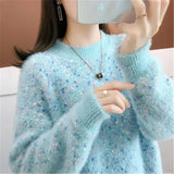 Darianrojas  -  holiday outfits Autumn Winter Sweater Imitation Mink Velvet Long-sleeved Casual Bottoming Shirt Top New Korean Women's Pullover Female