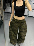 Darianrojas  -  Women American Vintage Grunge Y2k Japanese Streetwear Baggy Camouflage Denim Pants Long Trousers 2000s Aesthetic Harajuku Jean