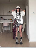 Summer Women E-girl Fashion Gothic Plaid Mini Patchwork Irregular Skirt 2000s Aesthetic Y2k Streetwear Harajuku Cyber Punk Hot