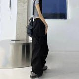 Cargo Pants Women Hip Hop Retro Workwear Casual Baggy Trousers Parachute Female Wide Leg Pockets Joggers Y2k Streetwear