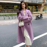 Darianrojas  -  Autumn/Winter New Women's Woolen Coat Loose Commuter Casual Splice Oversize Double Sided Woolen Coat