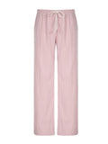 Pink Solid Loose Casual Woven Straight Leg Pants Women Drawstring Low Waist Y2K Baggy Jogging Trousers