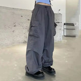 Cargo Pants Women Hip Hop Retro Workwear Casual Baggy Trousers Parachute Female Wide Leg Pockets Joggers Y2k Streetwear