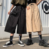 Harajuku Long Skirt Pants Women Elastic Waist Oversized Cargo Pants Woman Summer Streetwear Wide Leg Trousers Female