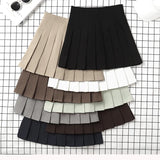 Brown Skirt Ladies Summer Clothes Women's High Waist Harajuku Korean Style Black Mini Pleated Skirt For School Girl Uniform