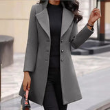 Darianrojas  -  Europe Fashion Women's Woolen Jacket Casual Elegant Solid Color Overcoat New Arrival Cross-Border Shipping From China