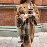 Darianrojas  -  Autumn/Winter New Women's Woolen Coat Loose Commuter Casual Splice Oversize Double Sided Woolen Coat