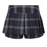 England Style Plaid A-Line Skirt Preppy Style Simple All-Match Basic Women Mini Skirt Trendy Fashion Clothes