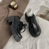 Darianrojas  -  Uniform Shoes Small Leather Shoes Female British Girl Japanese Wild Black Retro Mary Jane Shoes Lolita Platform Shoes Low Hee