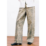 Women's jeans American Retro High Street Leopard Print Loose Wide Leg Pants Y2k Hip-hop Cargo Grunge Girls Baggy Trousers