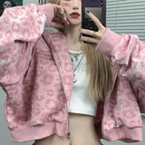 Winter American Y2K Street Sweet Cool Short Sweatshirt for Women Spring Autumn Style Ins Loose Design Niche Lazy Hooded Jacket