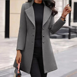 Darianrojas  -  Europe Fashion Women's Woolen Jacket Casual Elegant Solid Color Overcoat New Arrival Cross-Border Shipping From China