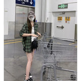 Darianrojas  - holiday outfits Women's Plaid Blouse Long Sleeve Check Shirt Green Pink Tops Female Basic Cheap Women's Korean Fashion Reviews Many Clothes