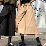 Harajuku Long Skirt Pants Women Elastic Waist Oversized Cargo Pants Woman Summer Streetwear Wide Leg Trousers Female