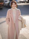 Darianrojas  -  Autumn/Winter New Women's Woolen Coat Loose Commuter Casual Splice Oversize Double Sided Woolen Coat