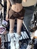 Darianrojas  -  Women Dark Academia Goth Harajuku Fashion Gyaru Kpop Jean Shorts Denim Grunge Hot Pants 2000s Aesthetic Grunge Tide Goblin Core