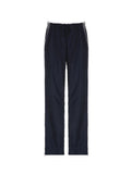 Side Zipper Split Contrast Stripe Loose Casual Women Straight Leg Pants Y2K Baggy Trousers