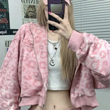 Winter American Y2K Street Sweet Cool Short Sweatshirt for Women Spring Autumn Style Ins Loose Design Niche Lazy Hooded Jacket