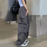 Cargo Pants Women Hip Hop Retro Workwear Casual Baggy Trousers Parachute Female Wide Leg Pockets Joggers Y2k Streetwear