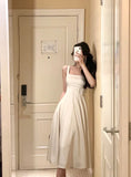Vintage Midi Dresses for Women  Summer New Korean Elegant Satin Vestido Wedding Evening Party Prom Clothes Female Dress Robe
