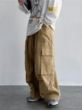 Japanese Streetwear Green Cargo Pants Women Y2K Hippie Kpop Harajuku Oversize Wide Leg Trouser Female Pockets Sweatpants