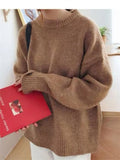 Women Sweater Womens Winter Sweaters Pullover Traf Female Knitting Overszie Long Sleeve Loose Knitted Outerwear Ropa De Mujer