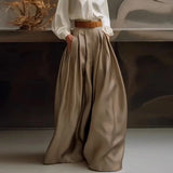 Darianrojas  -  Casual Solid Color Loose Wide Leg Pants for Women Spring High Waist Pleated Trousers New Summer Fashion Streetwear Pant Harajuku