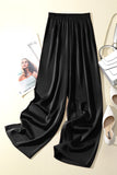 Darianrojas  -  Summer Women's Pants Silk Satin Loose Casual Solid Color Trousers High Waist Elegant Wide Leg Pants for Women