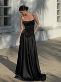Summer Black Spaghetti Strap Lace Up Formal Dress Sequin Hollow Out Prom Party Evening Dress Sexy Women New In Dress