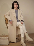 Darianrojas  -  Autumn/Winter New Women's Woolen Coat Loose Commuter Casual Splice Oversize Double Sided Woolen Coat