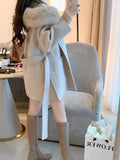 Darianrojas  -  Elegant Woolen Coat Women Long Sleeve Streetwear Korean Fashion Jackets Solid Hooded Sweet New Autumn Winter Coats