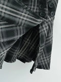 Women New Fashion Preppy Style Plaid Printed Pleated Mini Skirt Hot Sweet Low Waist Sexy Super Short Skirts