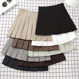 Brown Skirt Ladies Summer Clothes Women's High Waist Harajuku Korean Style Black Mini Pleated Skirt For School Girl Uniform