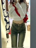 Y2k Aesthetic V Neck Elegant Long Sleeve Crop Tops  Autumn Slim Basic All Match Solid Sexy Harajuku Embroidery T-shirts