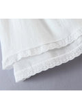 Women Sweet Lace Patchwork White Sling Dress Sleeveless V Neck Female Mini Sexy Dresses