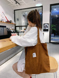 Darianrojas Bags for Women Corduroy Shoulder Bag Reusable Shopping Bags Casual Tote Female Handbag for A Certain Number of Dropshipping