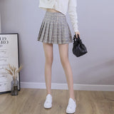 Summer Plaid Skirt Short Women Mini Korean Skirt School Women A Line Checkered High Waist Skirt Female