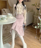 Darianrojas Winter sweet Lolita pink Plaid Strap Dress women Japanese Kawaii Bow Slim Party dresses Female Korean Fashion y2k birthday Dress