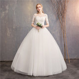 Wedding Dress Half Cap Sleeve Princess Illusion Wedding Dresses Can Custom Made Vestido De Noiva